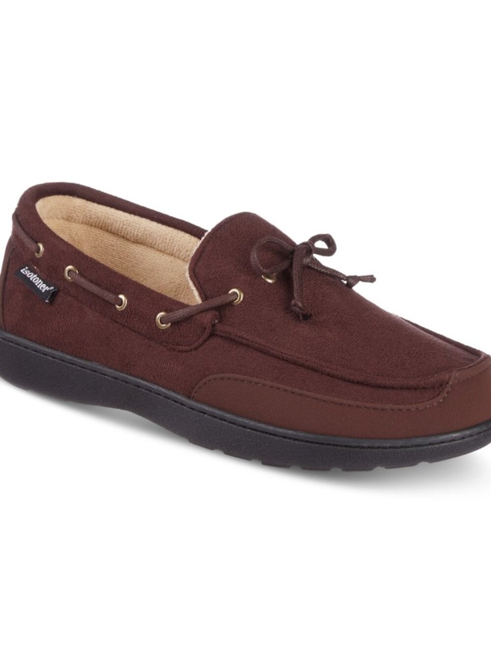 Isotoner Men's Water Repellent  Moccasin Slipper with Gel Memory foam XL 11-12
